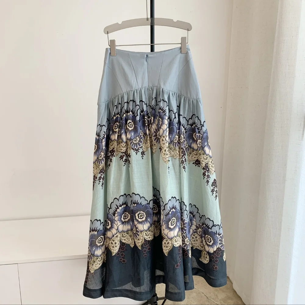 ALEMAIS Madalena Skirt Blue - Picture 10 of 11